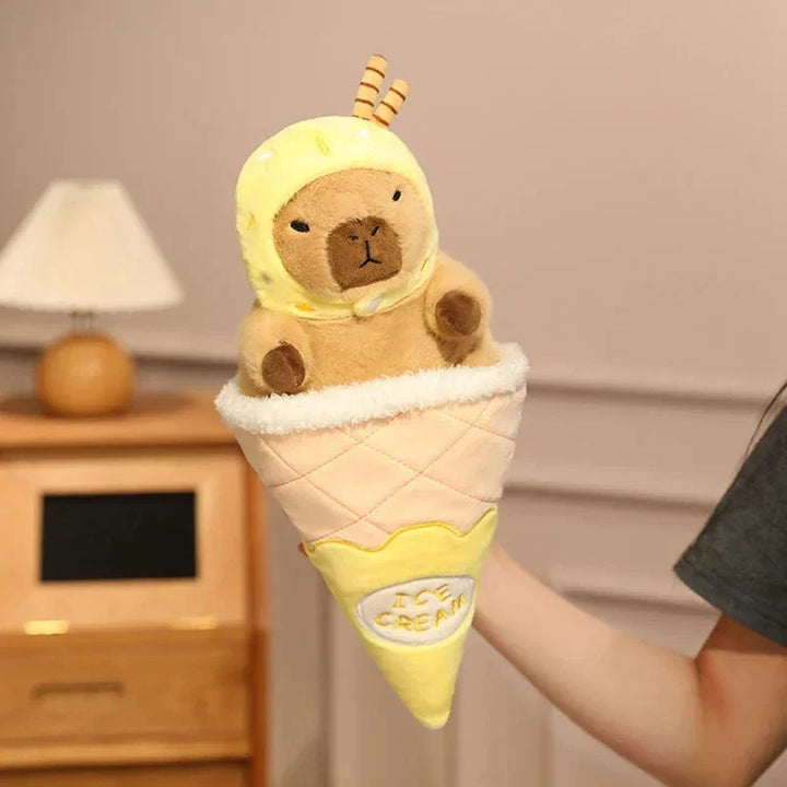 Skanto | Capybara Soft Iskrem Vaffel Plush