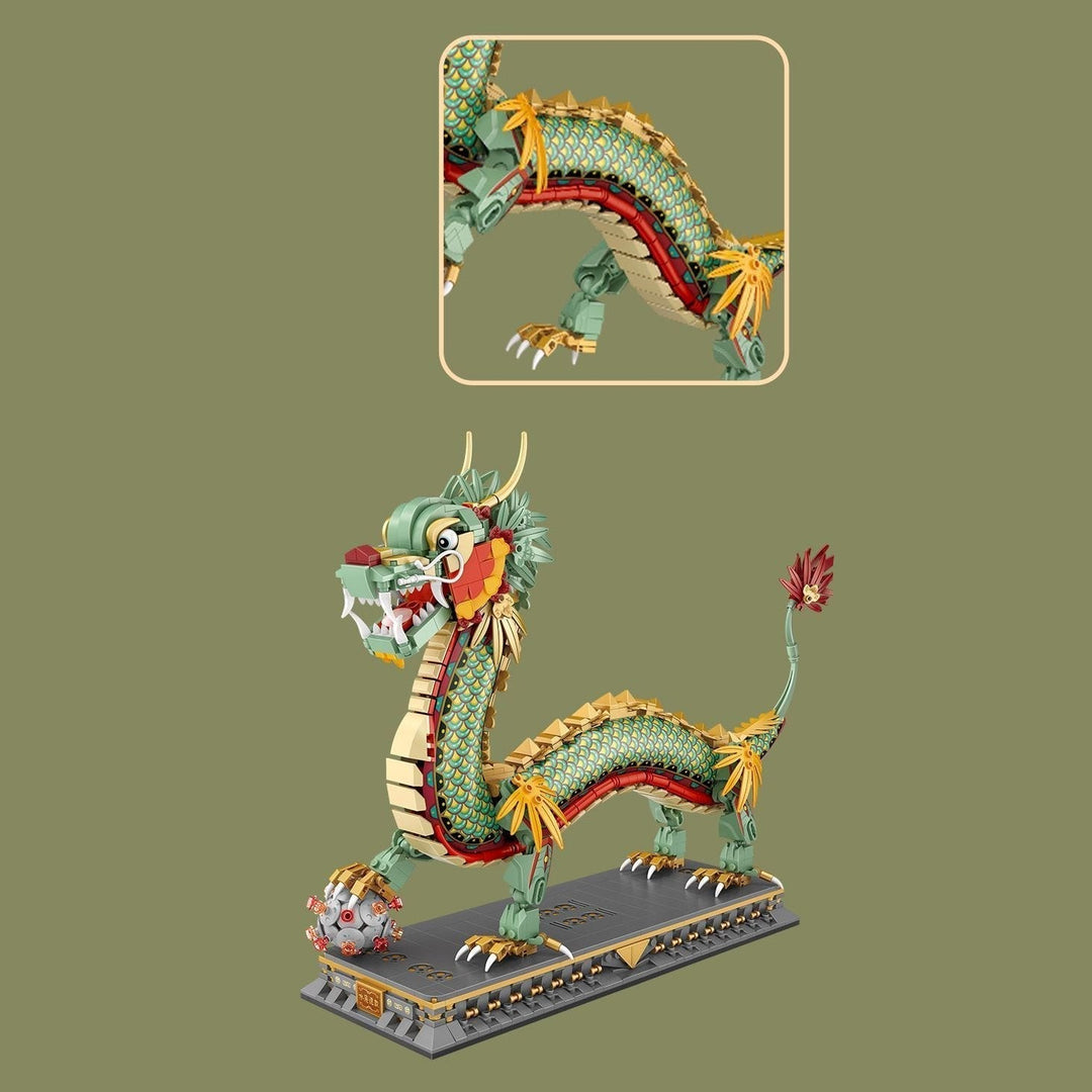 Skanto | Kinesisk Drage Statue Nano Byggebiter