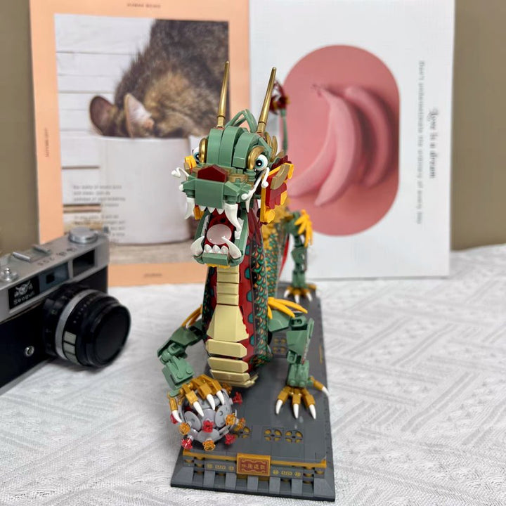 Skanto | Kinesisk Drage Statue Nano Byggebiter