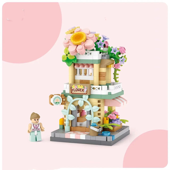 Skanto | City View Iskrem Panda Kafeer Blomster Kamera Butikker Mikro Bygning Sett
