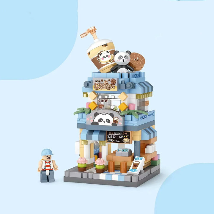 Skanto | City View Iskrem Panda Kafeer Blomster Kamera Butikker Mikro Bygning Sett
