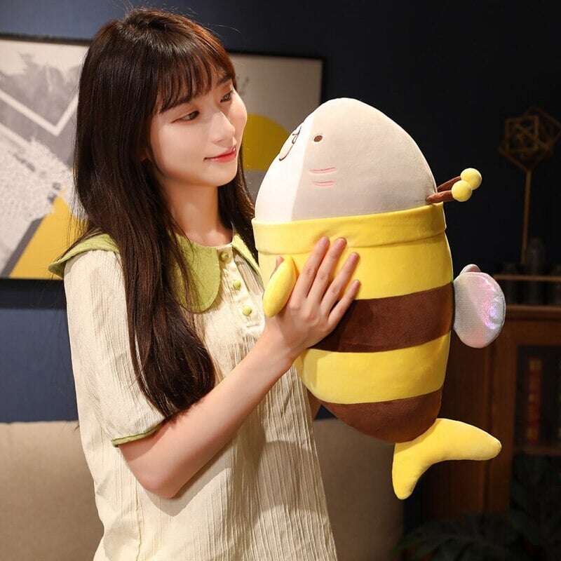 Norvo | Søt Chonky Halv Hai Halv Bie Plysjdyret