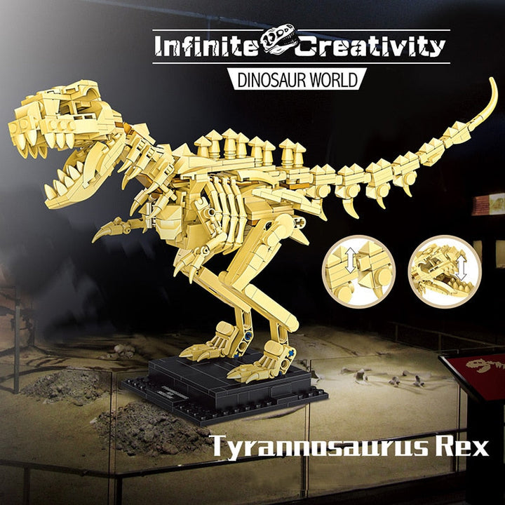 Skanto | Dinosaur Fossil Skeletons Byggeklosser Samling 2 | BEGRENSET LAGER