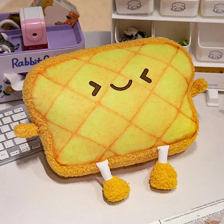 Skanto | Emoji Toast Brød Venner Bil Hodepute Plush