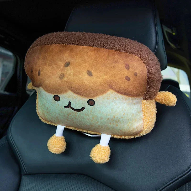 Skanto | Emoji Toast Brød Venner Bil Hodepute Plush