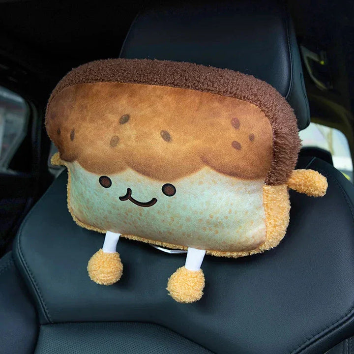 Skanto | Emoji Toast Brød Venner Bil Hodepute Plush