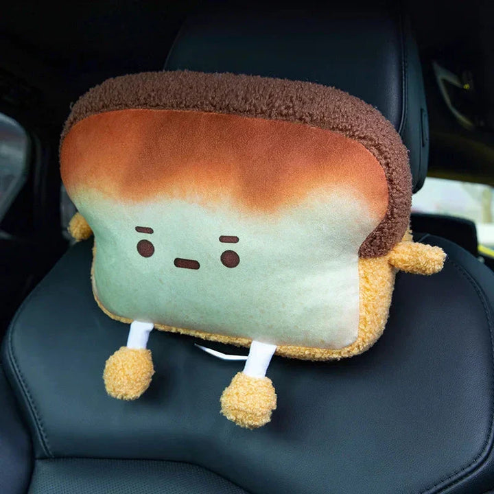 Skanto | Emoji Toast Brød Venner Bil Hodepute Plush