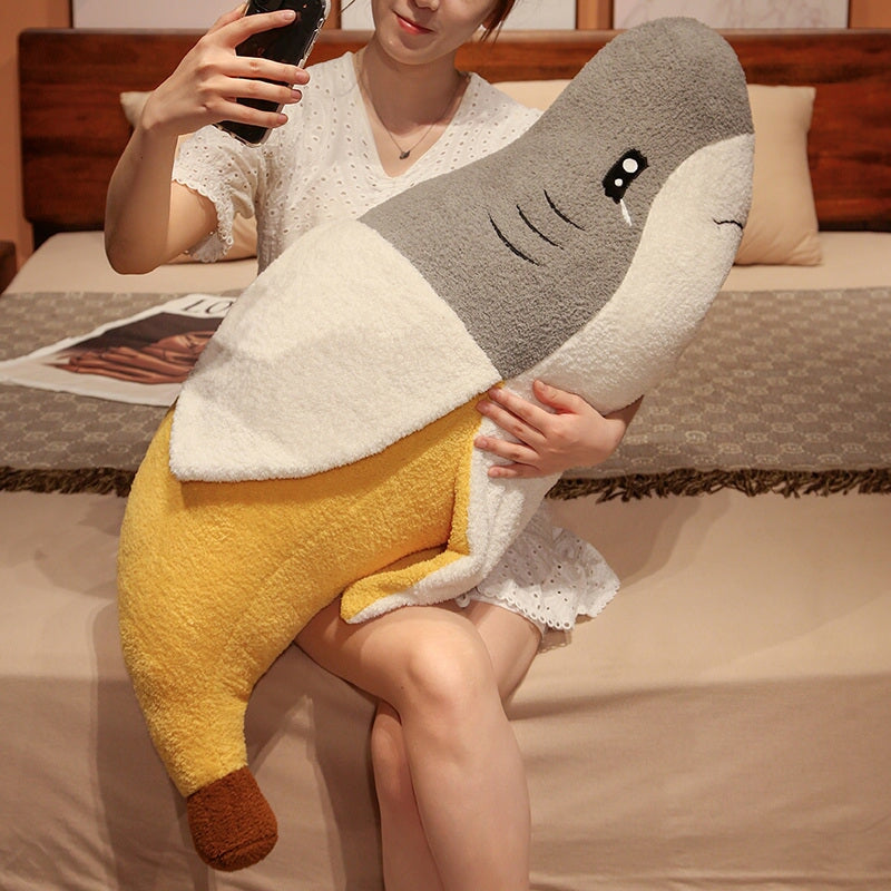 Skanto | Fluffy Shark Banan Plush leketøy