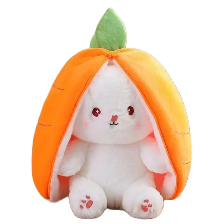 Skanto | Fluffy Strawberry Carrot Bunny Zip Up Plushie