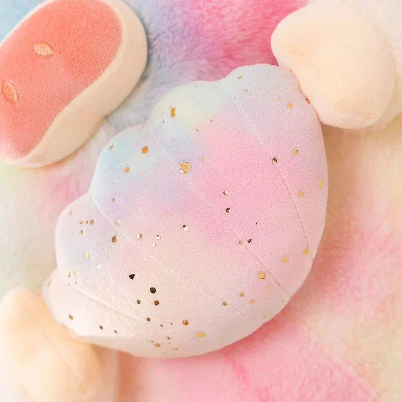 Skanto | Galaxy Rainbow Pig Holding Shell Plushie