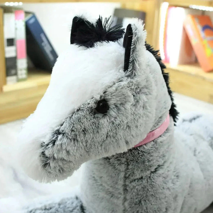 Skanto | Gigantisk Fluffy Brun Grå Hest Kosedyr