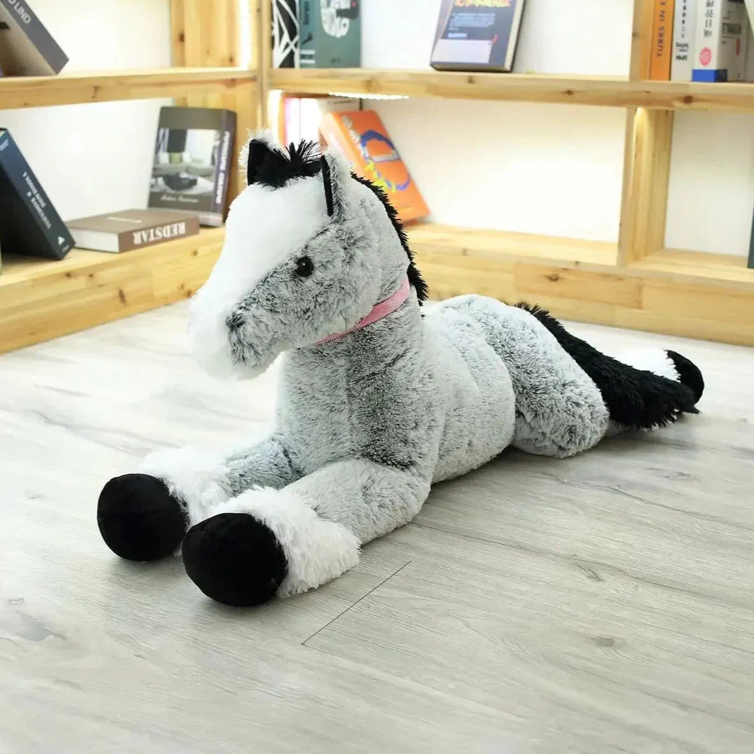 Skanto | Gigantisk Fluffy Brun Grå Hest Kosedyr