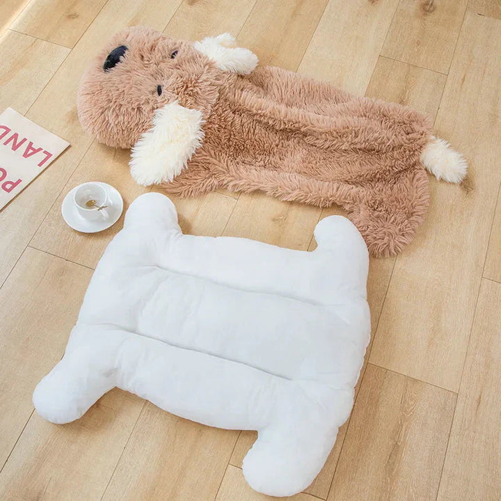 Skanto | Giant Fluffy Pancake Dog Plushie
