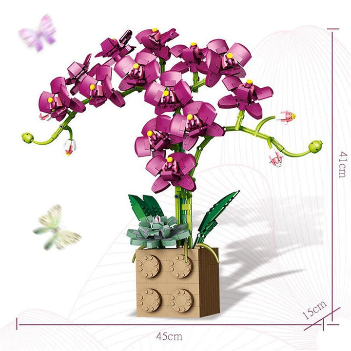 Skanto | Huge Blossoming Orchid Flower Bygning Sett Samling