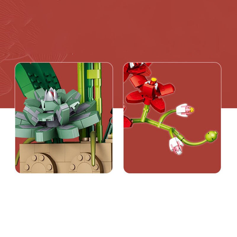 Skanto | Huge Blossoming Orchid Flower Bygning Sett Samling