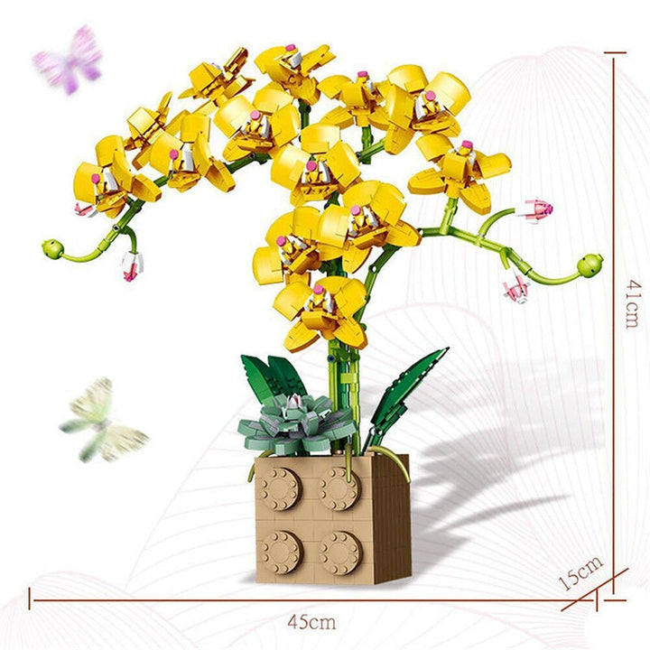 Skanto | Huge Blossoming Orchid Flower Bygning Sett Samling