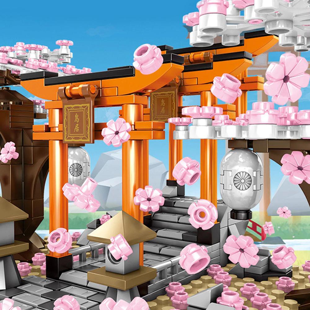 Skanto | Romantiske japanske Torii porter Kirsebærblomsttrær Byggesett | Spesialutgave