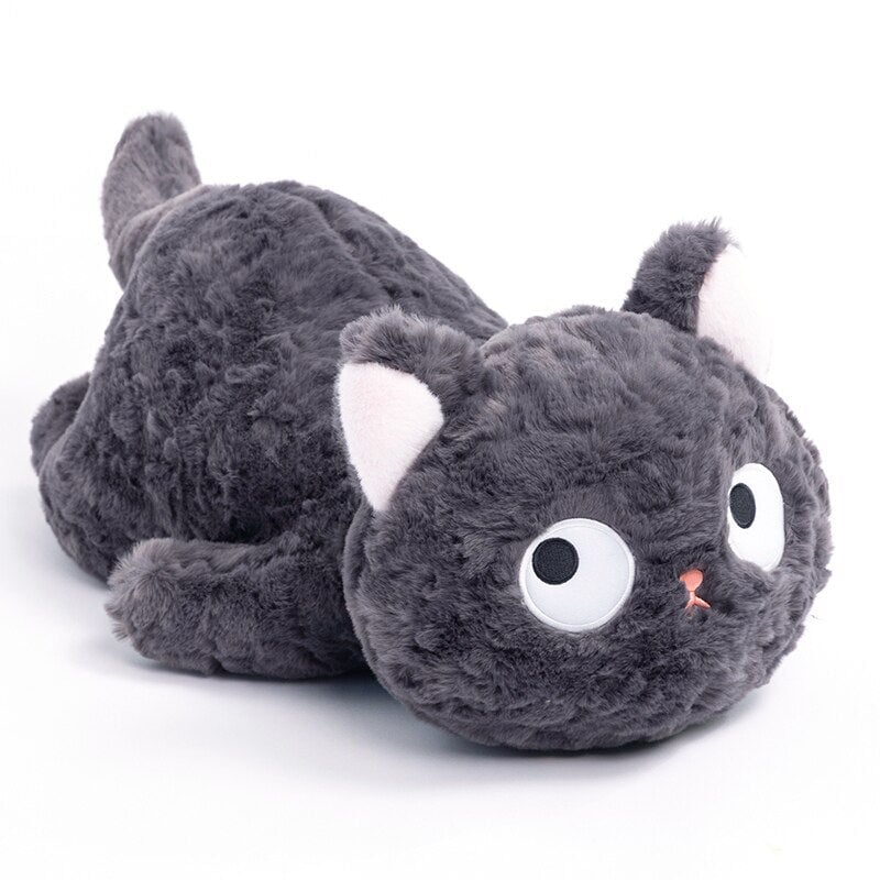 Skanto | Jiji den fluffy svarte katten kosedyr som ligger ned
