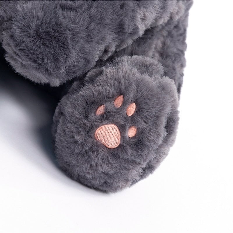 Skanto | Jiji den fluffy svarte katten kosedyr som ligger ned