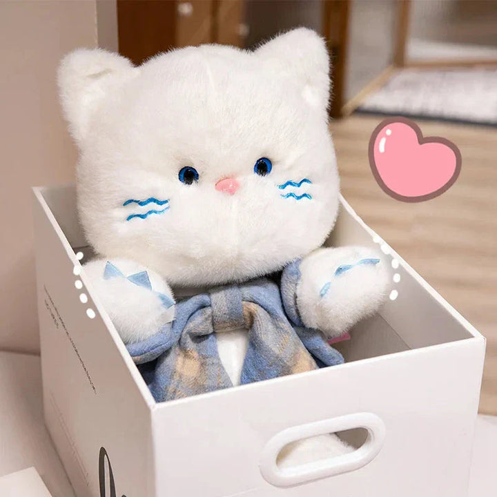 Skanto | Kawaii Katt Teddybjørn Slips Plysjdyr
