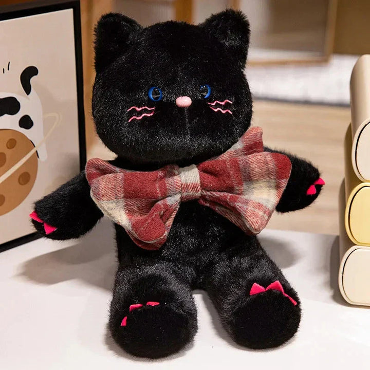 Skanto | Kawaii Katt Teddybjørn Slips Plysjdyr