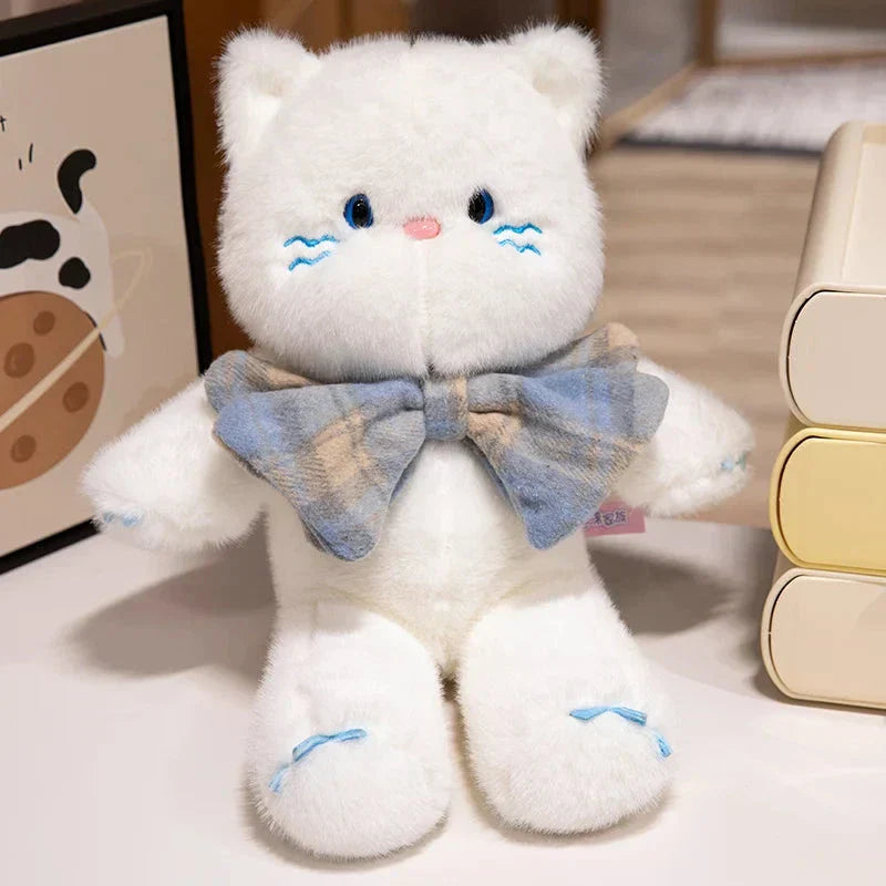 Skanto | Kawaii Katt Teddybjørn Slips Plysjdyr