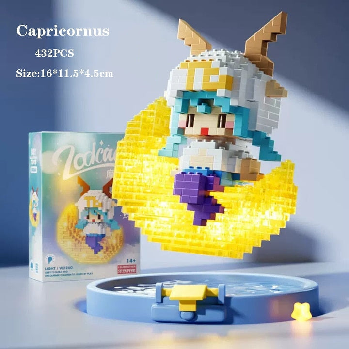 Skanto | Kawaii Chibi Moon Zodiac Stjernesystemer Nano Byggeklosser