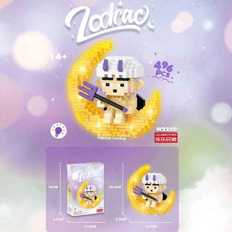 Skanto | Kawaii Chibi Moon Zodiac Stjernesystemer Nano Byggeklosser
