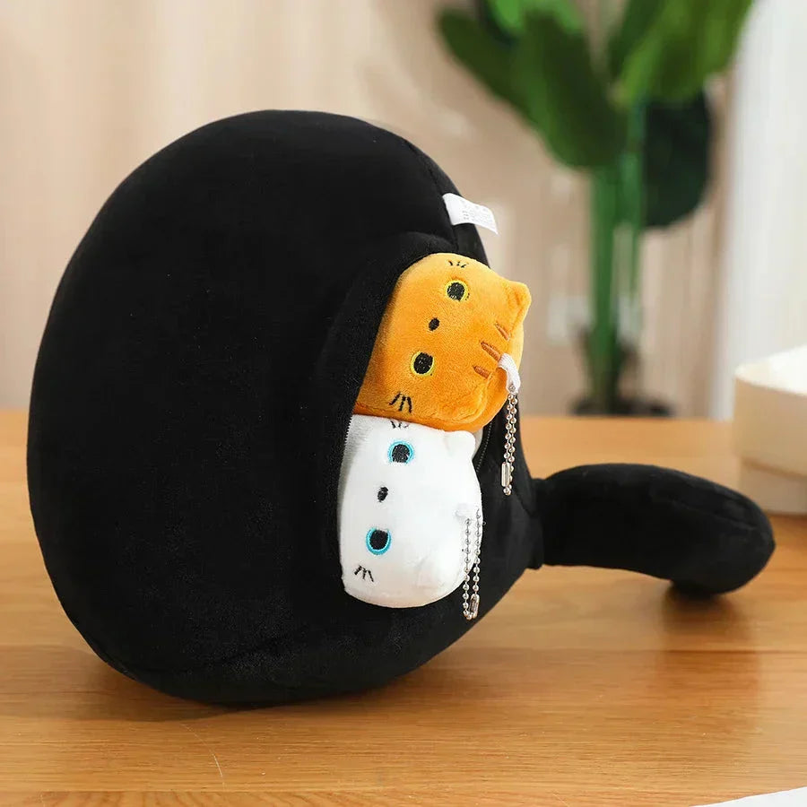 Skanto | Kawaii Chunky Katt Plushies med Kattunger