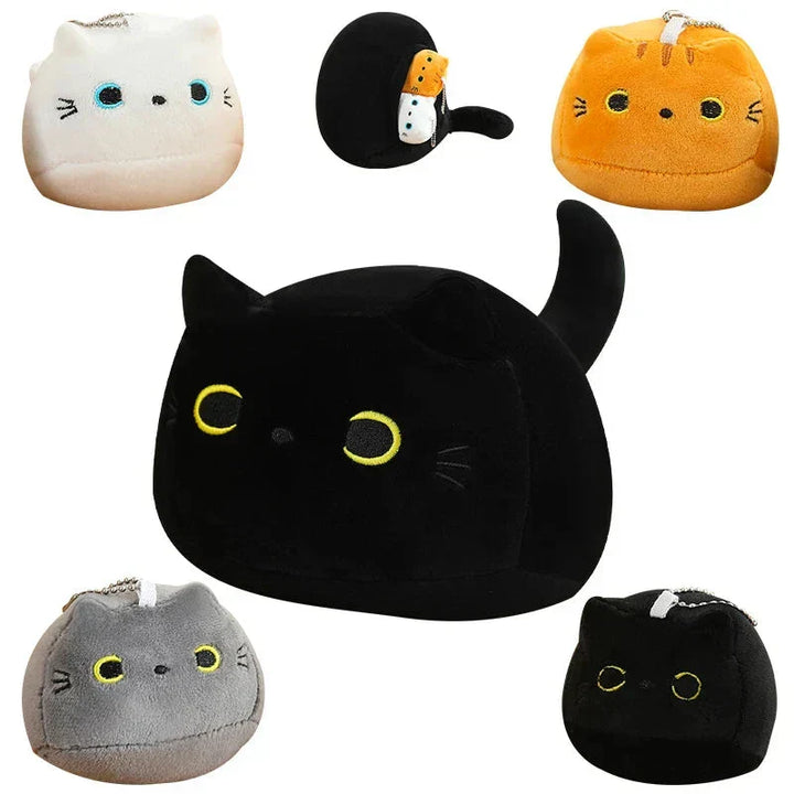 Skanto | Kawaii Chunky Katt Plushies med Kattunger