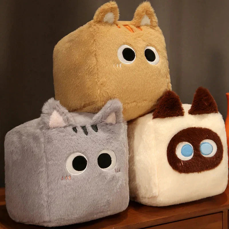 Skanto | Kawaii Fluffy Cube Cat Plushie Collection