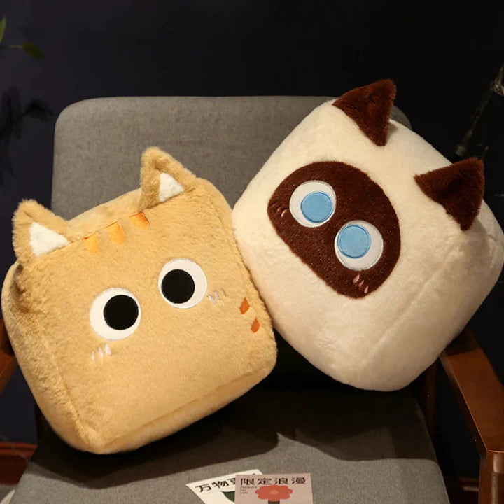 Skanto | Kawaii Fluffy Cube Cat Plushie Collection