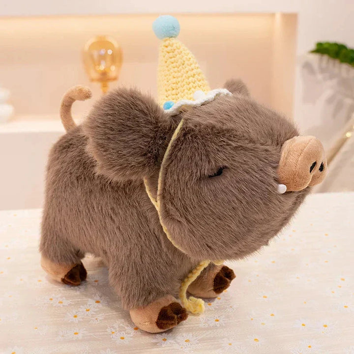 Skanto | Kawaii Fluffy Villsvin Plüsj leketøy