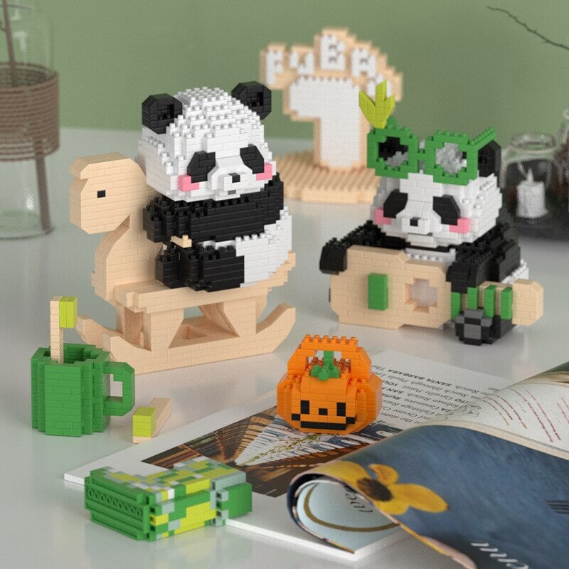 Skanto | Kawaii Panda 3-i-1 Nano Byggekloss Samling 2