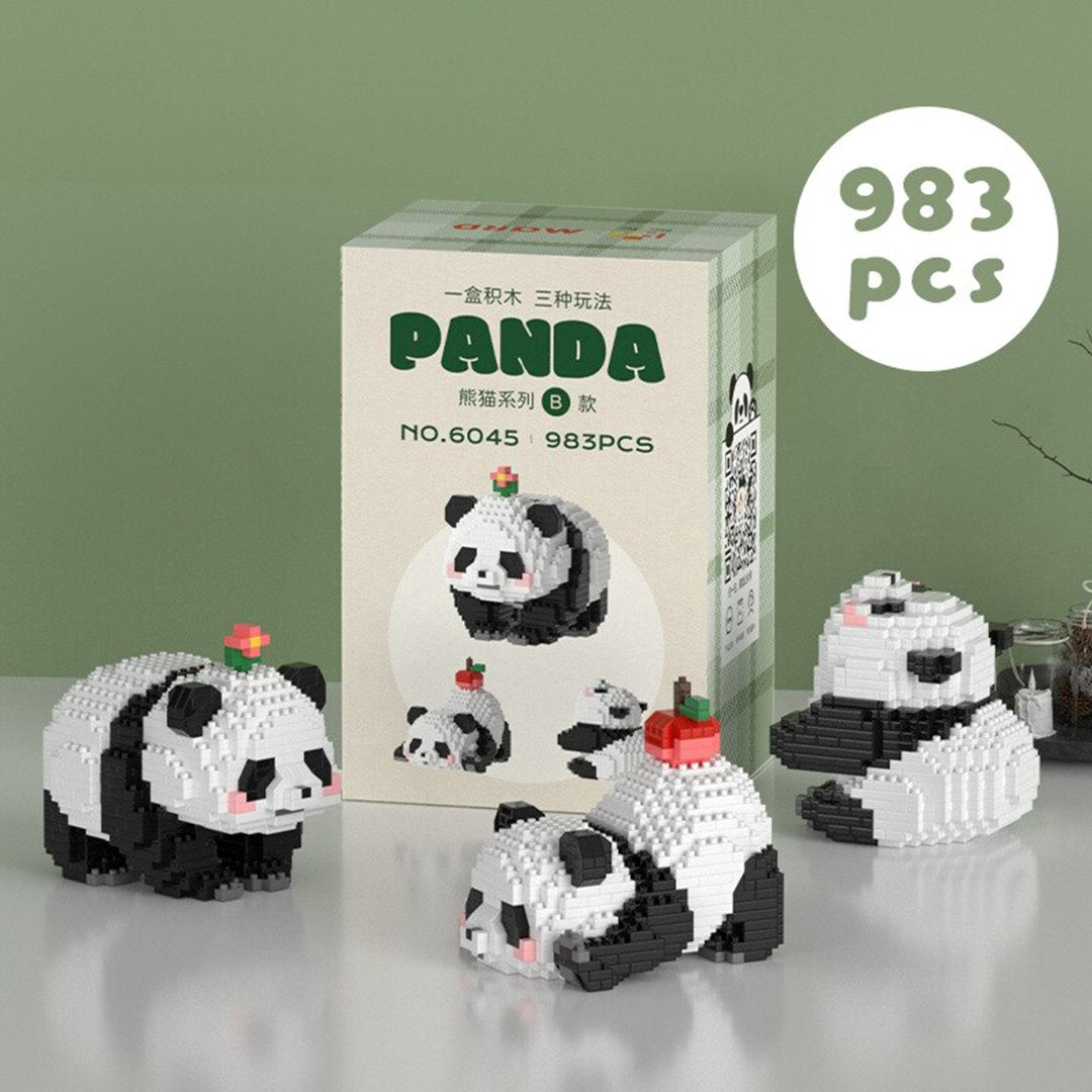 Skanto | Kawaii Panda 3-i-1 Nano Byggekloss Samling 2