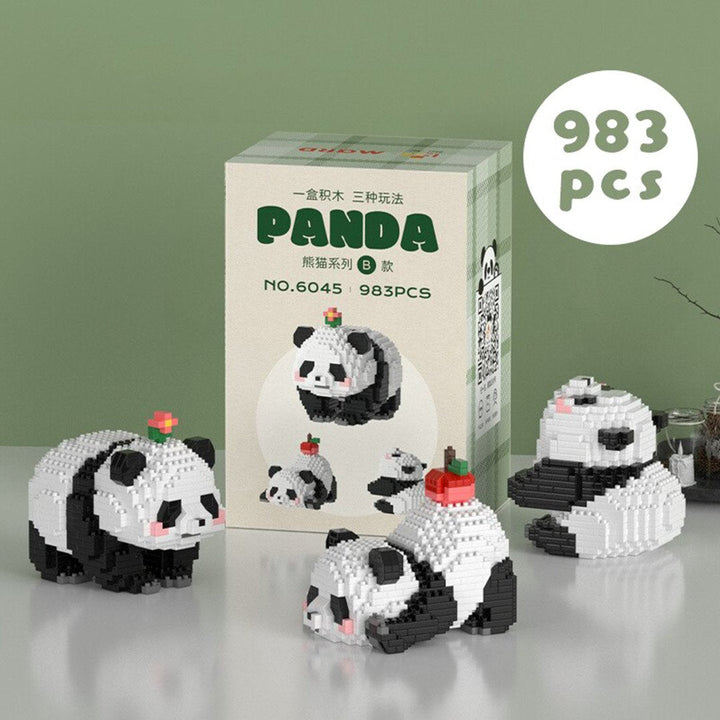 Skanto | Kawaii Panda 3-i-1 Nano Byggekloss Samling 2