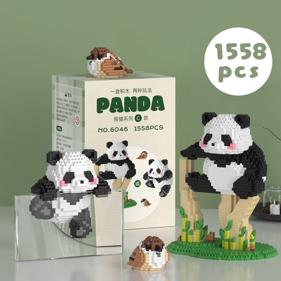 Skanto | Kawaii Panda 3-i-1 Nano Byggekloss Samling 2