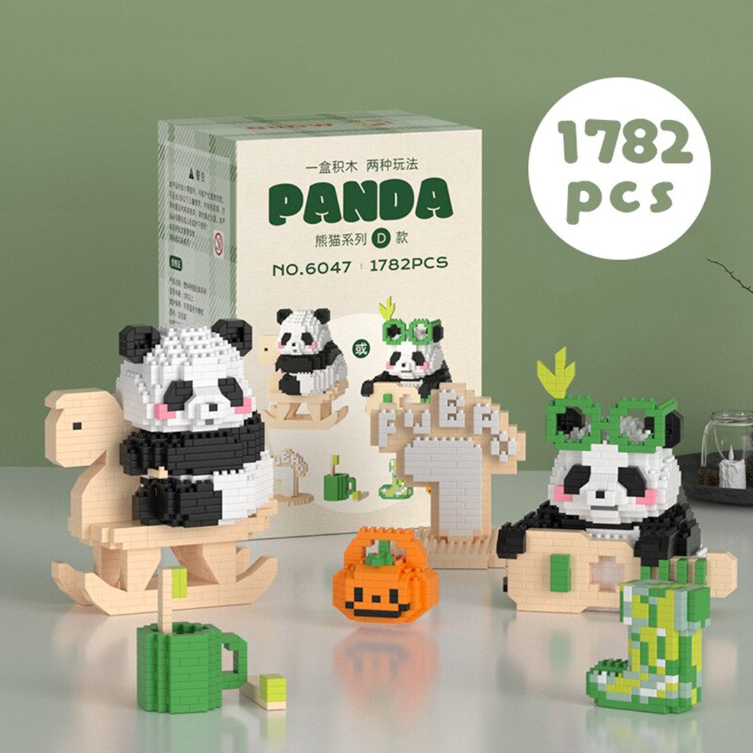 Skanto | Kawaii Panda 3-i-1 Nano Byggekloss Samling 2