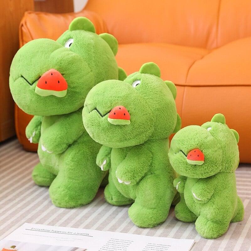 Skanto | Kawaii Rosa Grønn Fluffy Dinosaur Plushies