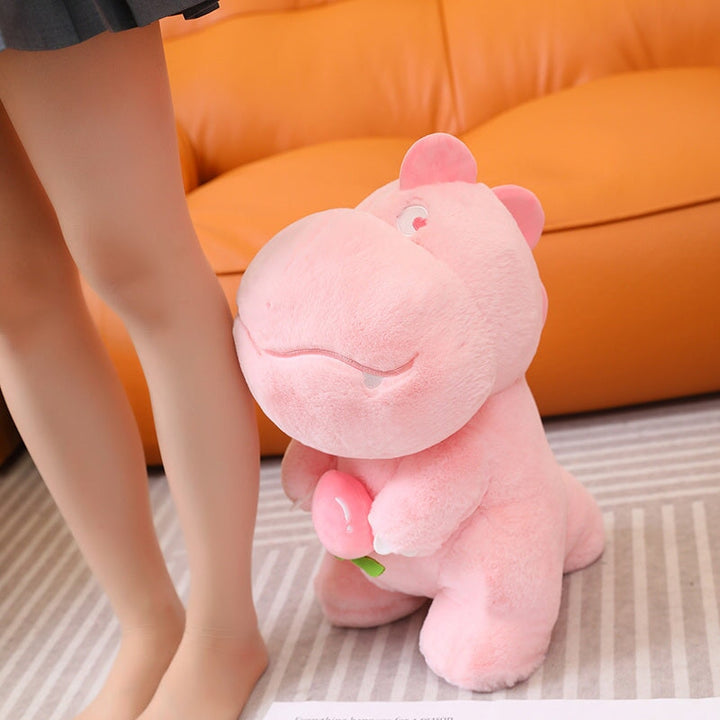 Skanto | Kawaii Rosa Grønn Fluffy Dinosaur Plushies