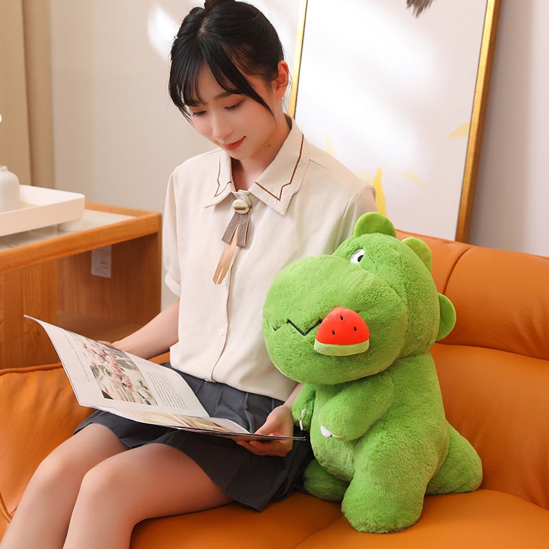 Skanto | Kawaii Rosa Grønn Fluffy Dinosaur Plushies