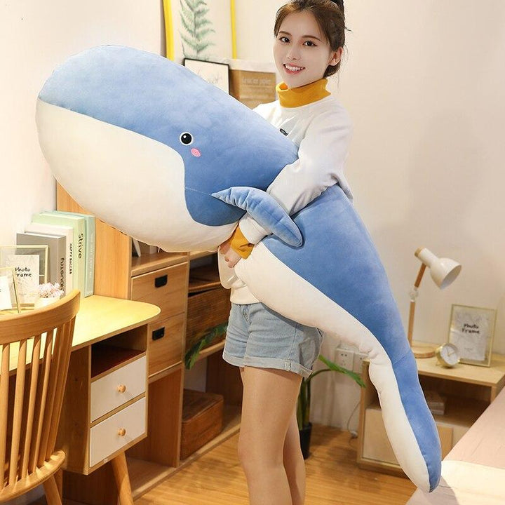 Skanto | Blå Gigant Kawaii Hval Plushie