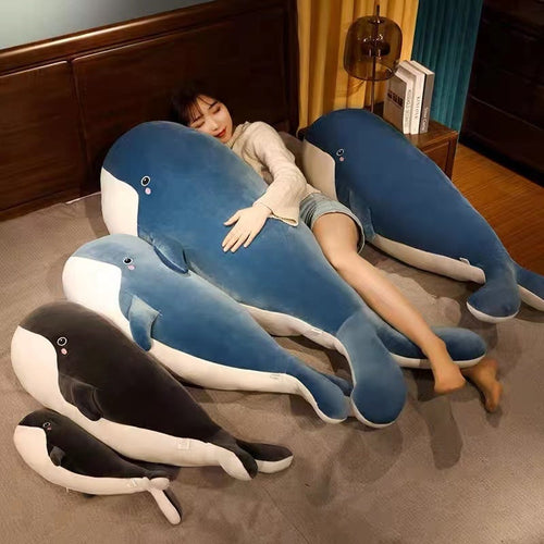 Skanto | Blå Gigant Kawaii Hval Plushie