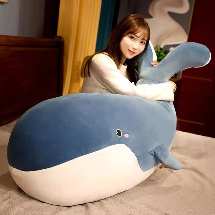 Skanto | Blå Gigant Kawaii Hval Plushie