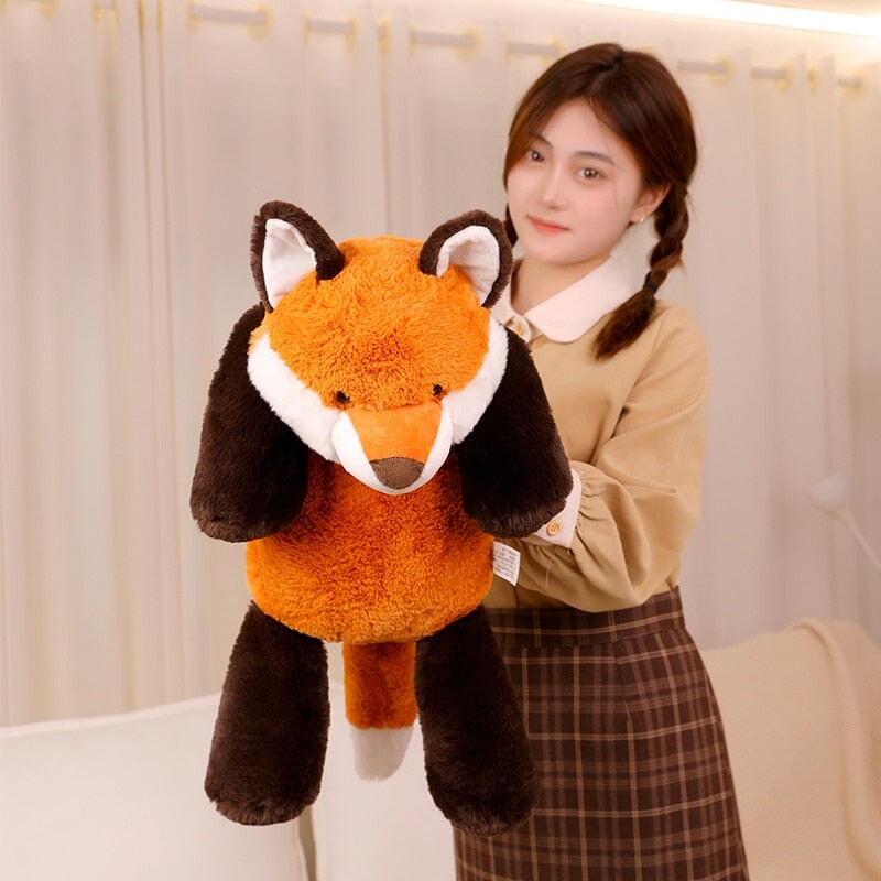 Skanto | Laying Sloth og Fox Raccoon Krokodille Plushie Venner