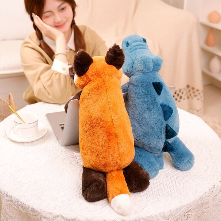 Skanto | Laying Sloth og Fox Raccoon Krokodille Plushie Venner