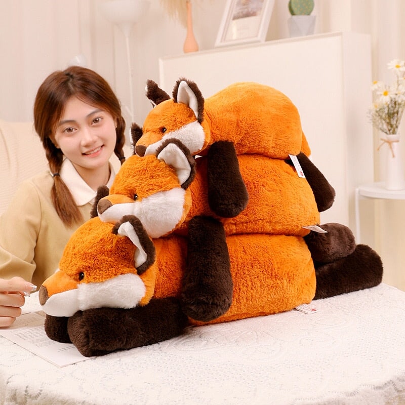 Skanto | Laying Sloth og Fox Raccoon Krokodille Plushie Venner
