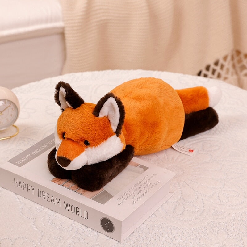 Skanto | Laying Sloth og Fox Raccoon Krokodille Plushie Venner