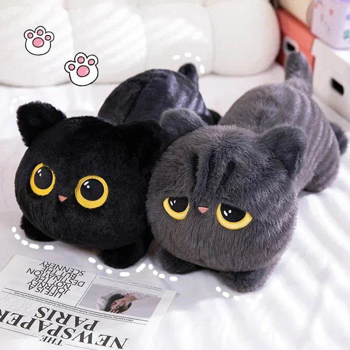 Skanto | Lang Giant Svart Grå Lompete Katt Plushies