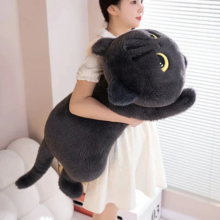 Skanto | Lang Giant Svart Grå Lompete Katt Plushies